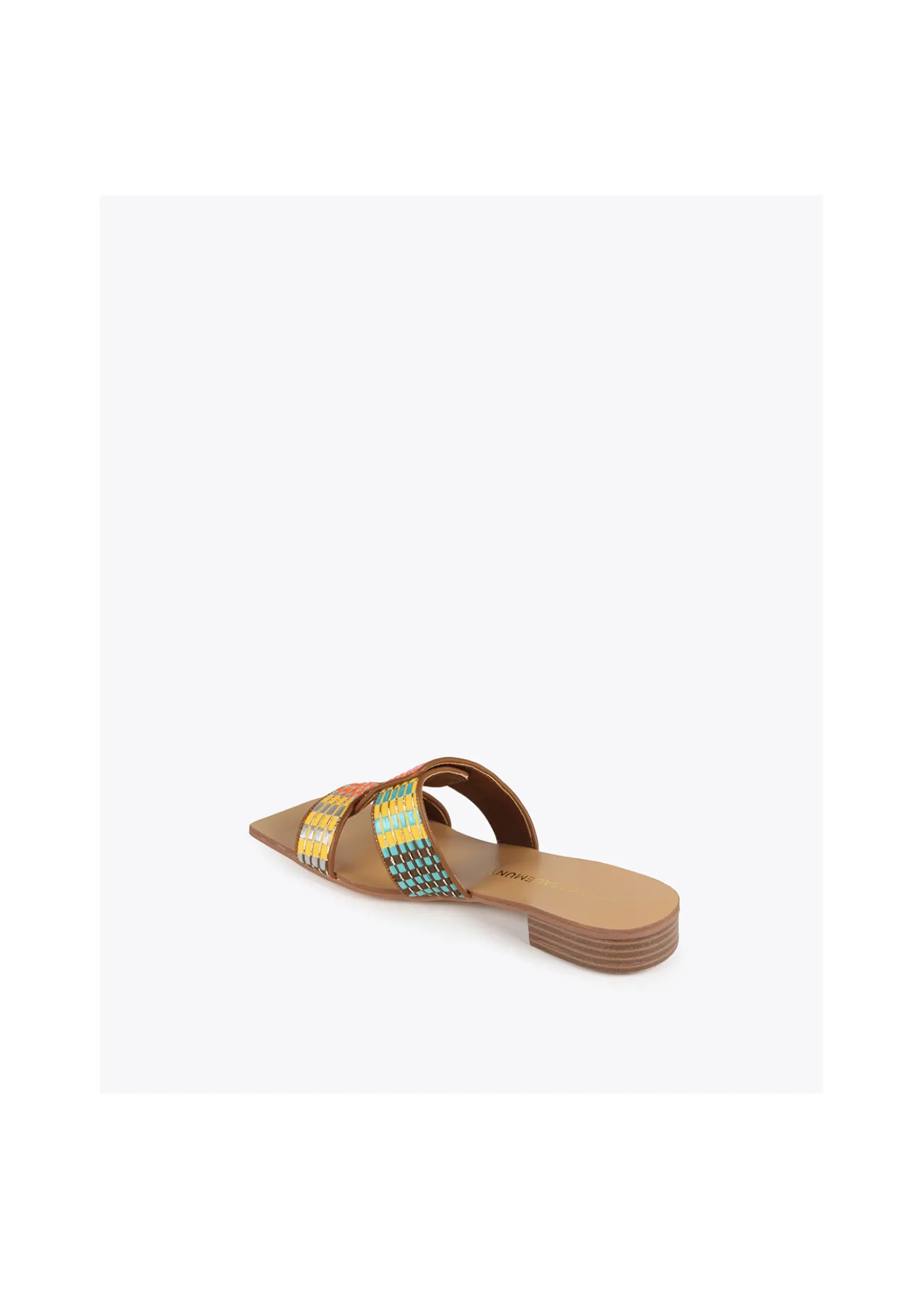 sandalia_plana_efecto_rafia_multicolor_1.webp Lola Casademunt Calzado<Sandalia plana efecto rafia multicolor MARRON-NARANJA