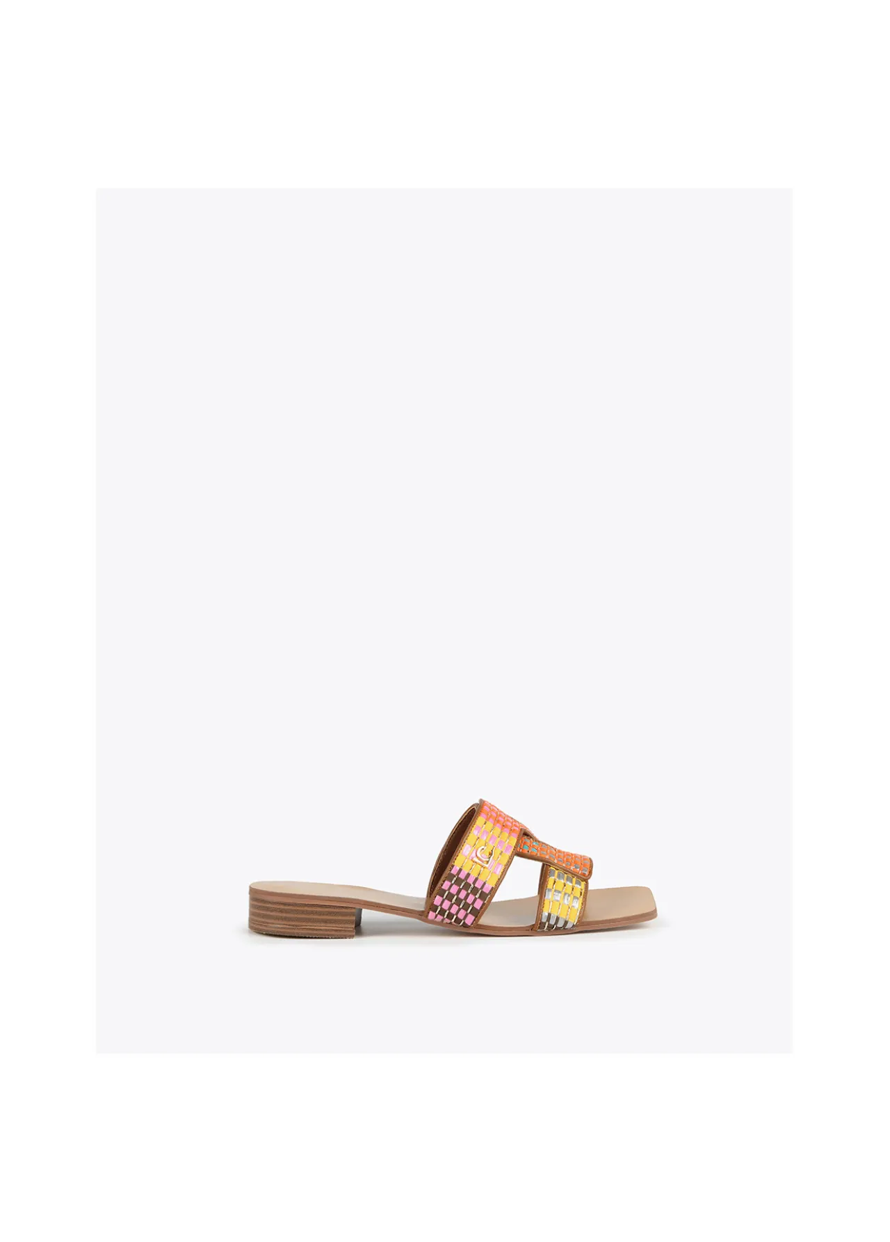 sandalia_plana_efecto_rafia_multicolor_4.webp Lola Casademunt Calzado<Sandalia plana efecto rafia multicolor MARRON-NARANJA