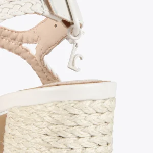 Lola Casademunt Calzado<Sandalia plataforma y efecto crochet NEGRO