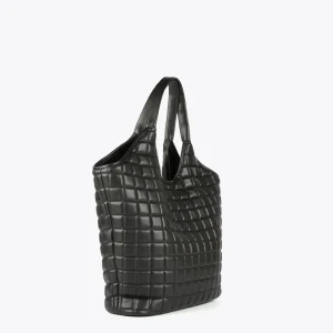 Lola Casademunt Bolsos De Hombro | Bolsos Shopper<Shopper acolchado de cuadros NEGRO