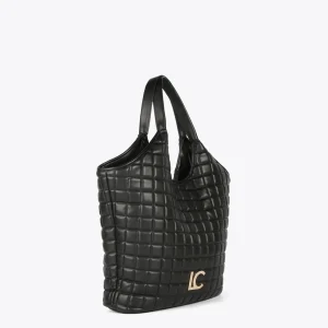 Lola Casademunt Bolsos De Hombro | Bolsos Shopper<Shopper acolchado de cuadros NEGRO