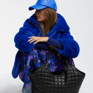 Lola Casademunt Bolsos De Hombro | Bolsos Shopper<Shopper acolchado de cuadros NEGRO