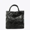 Lola Casademunt Bolsos Shopper | Bolsos De Hombro<Shopper acolchado efecto brillante NEGRO