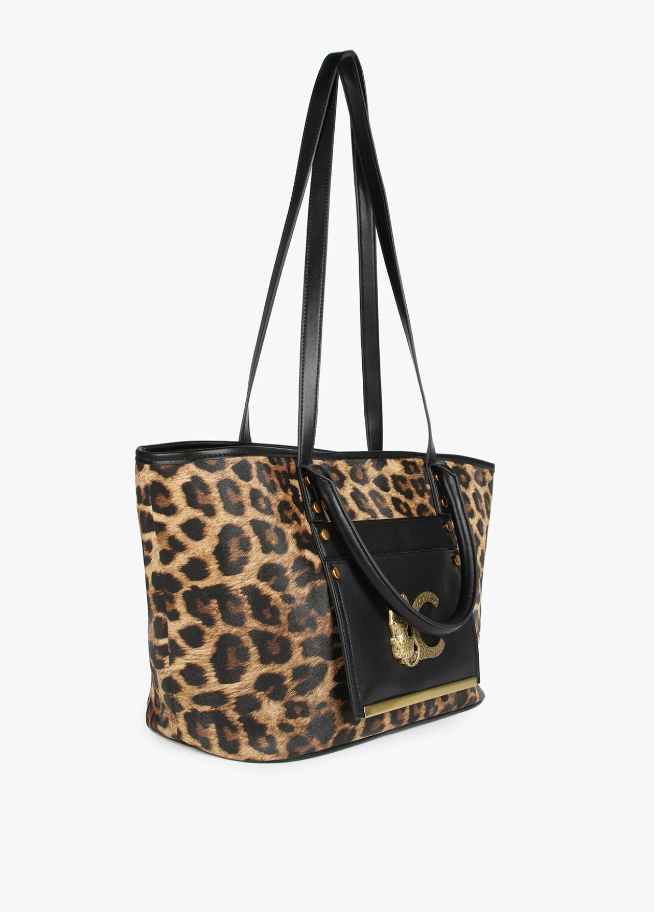 shopper_animal_print_3.webp Lola Casademunt Animal Print | Bolsos Shopper<Shopper animal print MARRON-NEGRO