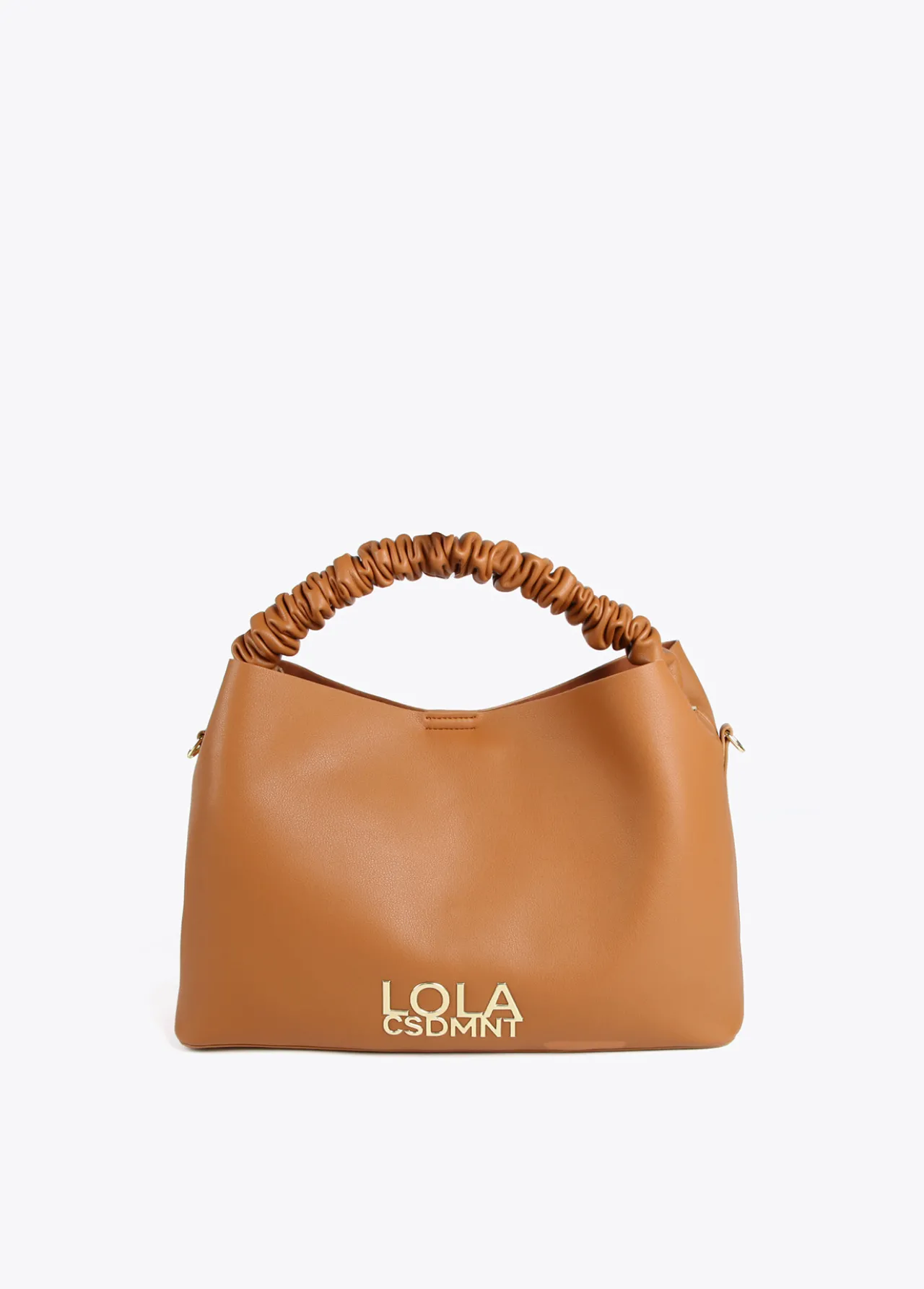 shopper_asa_fruncida_0.webp Lola Casademunt Bolsos Shopper | Bolsos De Hombro<Shopper asa fruncida MARRON