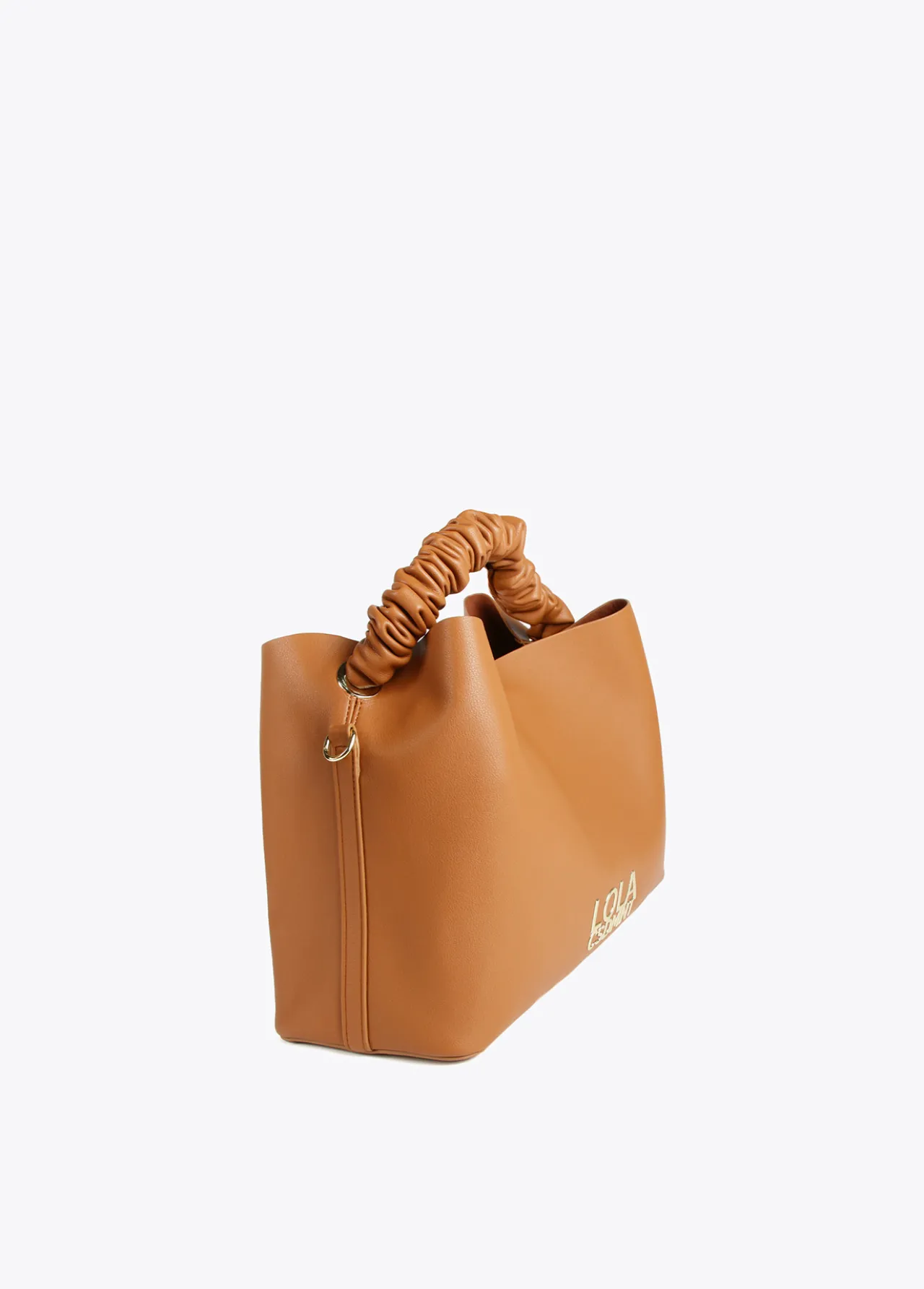 shopper_asa_fruncida_2.webp Lola Casademunt Bolsos Shopper | Bolsos De Hombro<Shopper asa fruncida MARRON