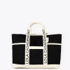 Lola Casademunt Bolsos<Shopper Canvas con asas logotipadas NEGRO-CRUDO