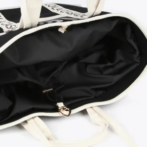 Lola Casademunt Bolsos<Shopper Canvas con asas logotipadas NEGRO-CRUDO
