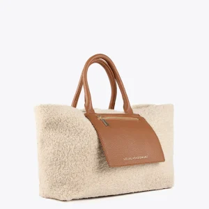 Lola Casademunt Bolsos Shopper | Bandoleras<Shopper de borreguito CRUDO-MARRON