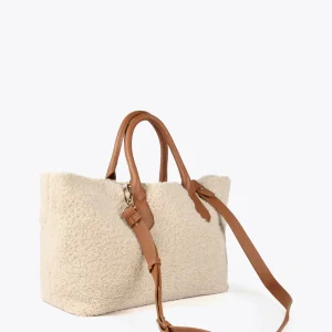 Lola Casademunt Bolsos Shopper | Bandoleras<Shopper de borreguito CRUDO-MARRON