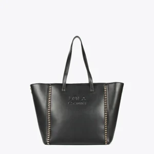 Lola Casademunt Bolsos De Hombro | Bolsos Grandes<Shopper detalle cadenas NEGRO