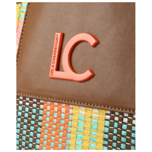 Lola Casademunt Bolsos<Shopper doble asa multicolor MARRON-NARANJA
