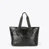 Lola Casademunt Bolsos Shopper | Bolsos De Hombro<Shopper efecto charol MARRON