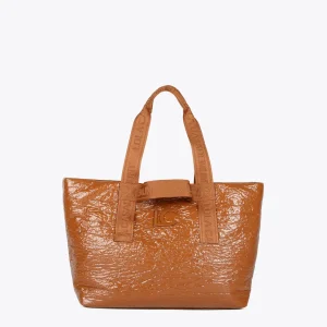 Lola Casademunt Bolsos Shopper | Bolsos De Hombro<Shopper efecto charol MARRON