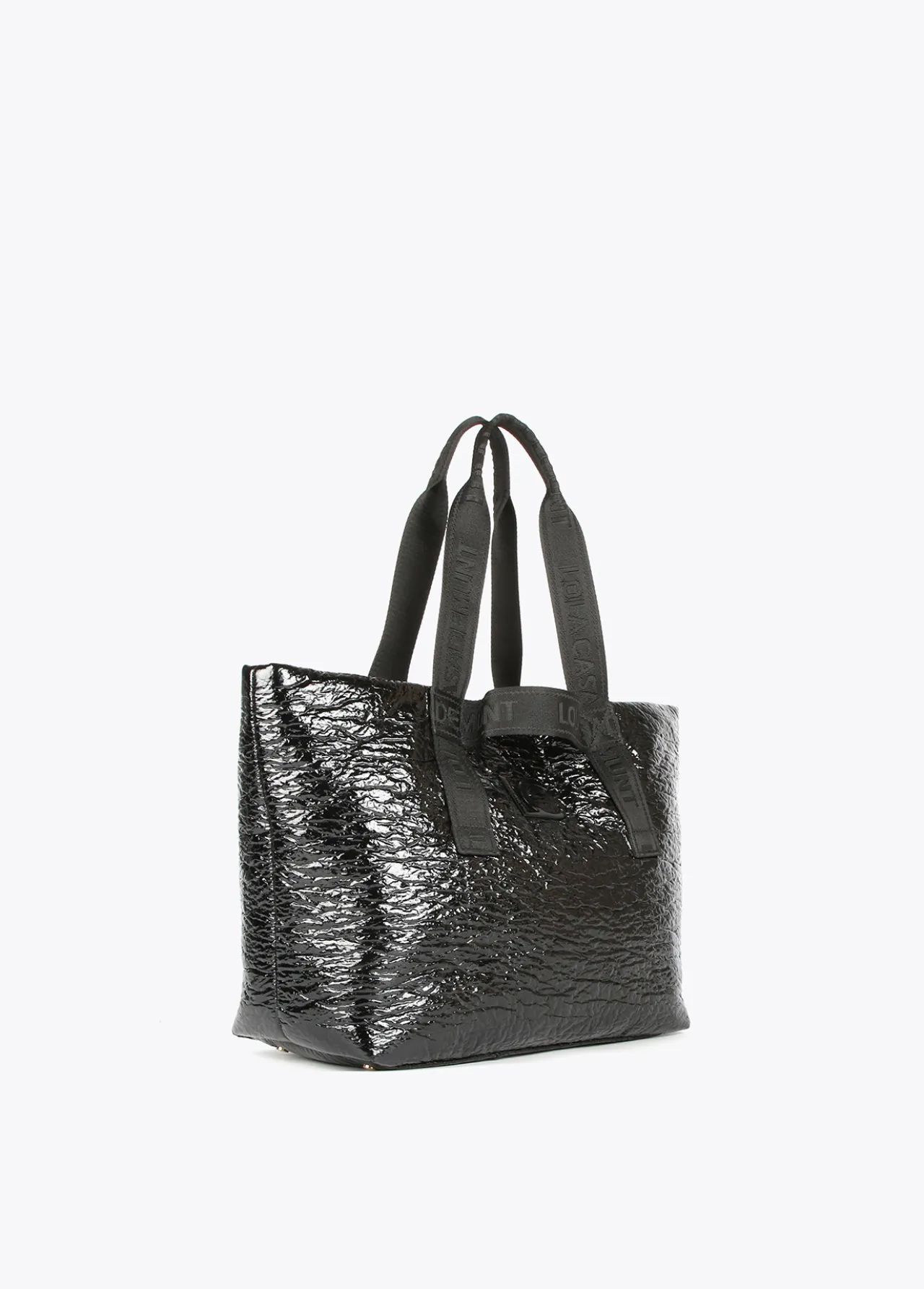 shopper_efecto_charol_2-1.webp Lola Casademunt Bolsos Shopper | Bolsos De Hombro<Shopper efecto charol MARRON