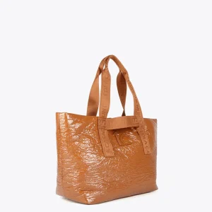 Lola Casademunt Bolsos Shopper | Bolsos De Hombro<Shopper efecto charol MARRON