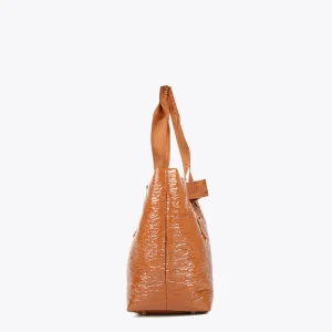 Lola Casademunt Bolsos Shopper | Bolsos De Hombro<Shopper efecto charol MARRON