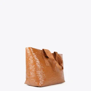 Lola Casademunt Bolsos Shopper | Bolsos De Hombro<Shopper efecto charol MARRON