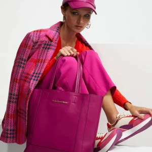 Lola Casademunt Bolsos Shopper | Bolsos De Hombro<Shopper efecto piel FUCSIA