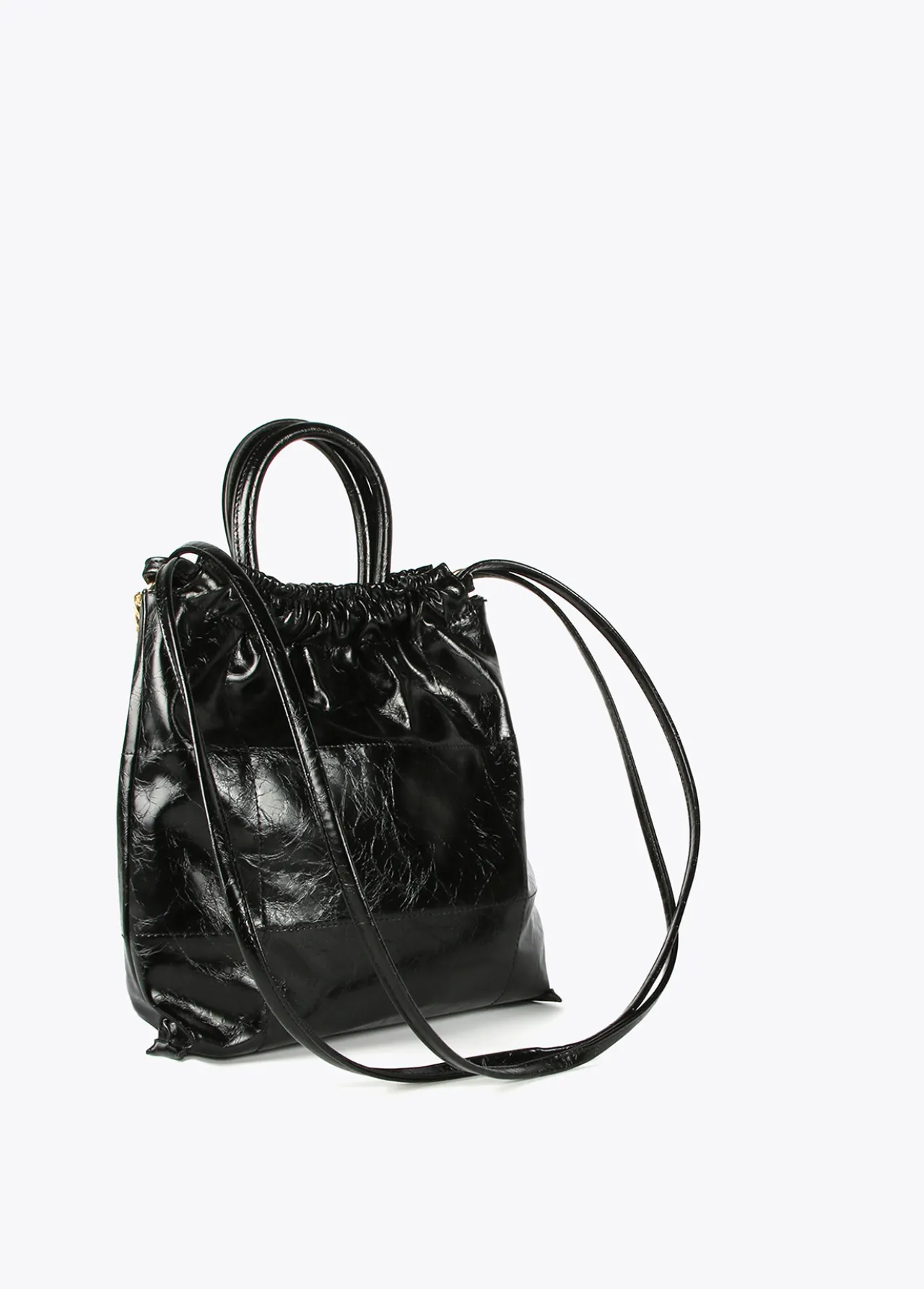 shopper_efecto_piel_brillante_2.webp Lola Casademunt Bolsos Shopper | Bolsos De Hombro<Shopper efecto piel brillante NEGRO