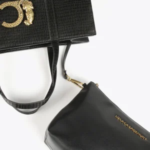 Lola Casademunt Bolsos Shopper | Bolsos De Hombro<Shopper efecto piel cocodrilo NEGRO