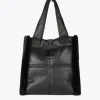 Lola Casademunt Bolsos Shopper | Bolsos De Hombro<Shopper efecto piel y pelo NEGRO