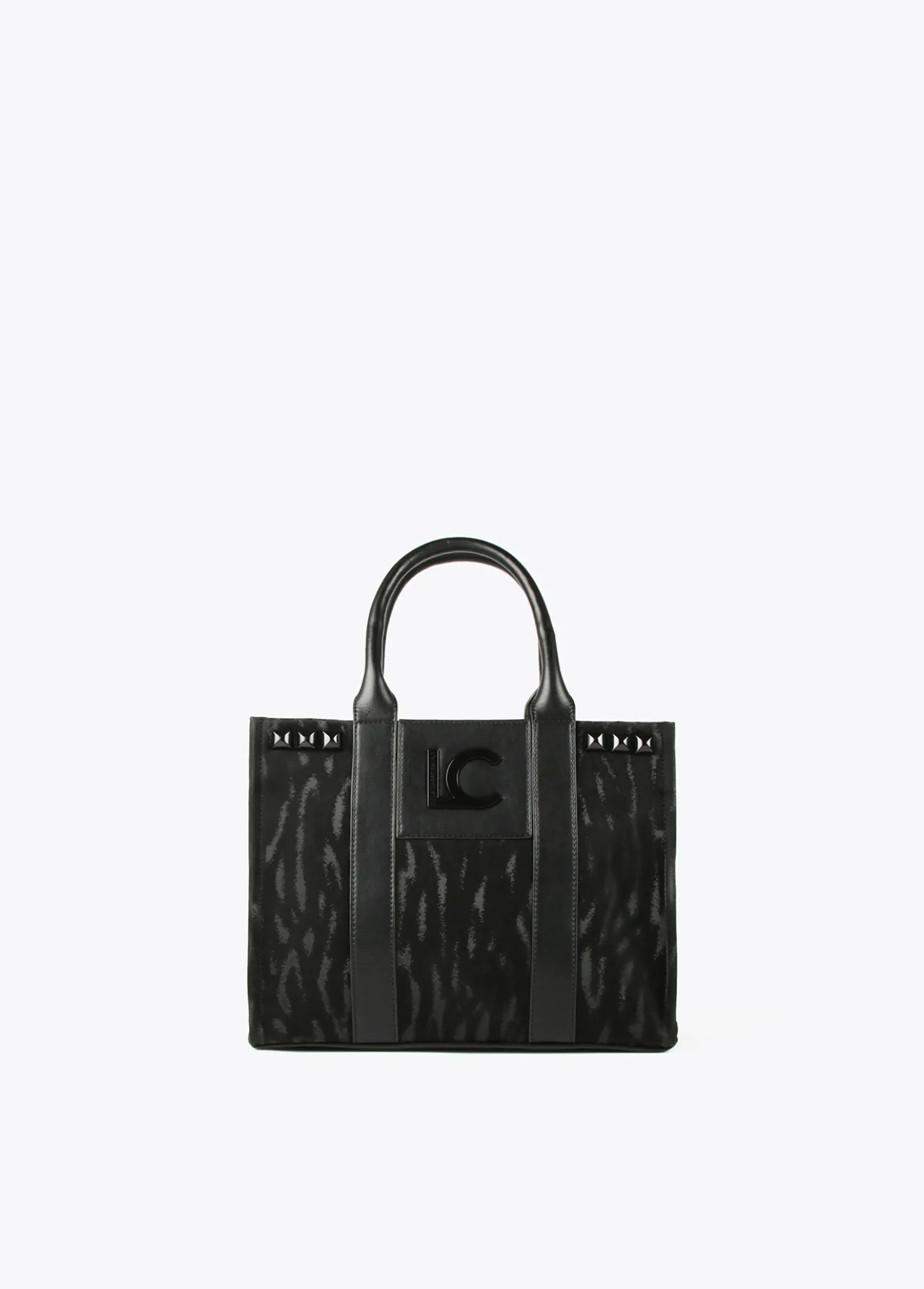 shopper_estampado_zebra_0.webp Lola Casademunt Bolsos Shopper | Bolsos Grandes<Shopper estampado zebra NEGRO