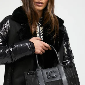 Lola Casademunt Bolsos Shopper | Bolsos Grandes<Shopper estampado zebra NEGRO