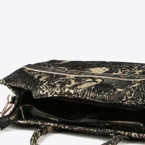 Lola Casademunt Animal Print | Bolsos Shopper<Shopper jacquard NEGRO-METAL