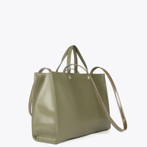 Lola Casademunt Bolsos Shopper | Bolsos De Hombro<Shopper logo relieve KAKI