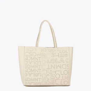 Lola Casademunt Bolsos Shopper | Bolsos De Hombro<Shopper logo troquelado CRUDO
