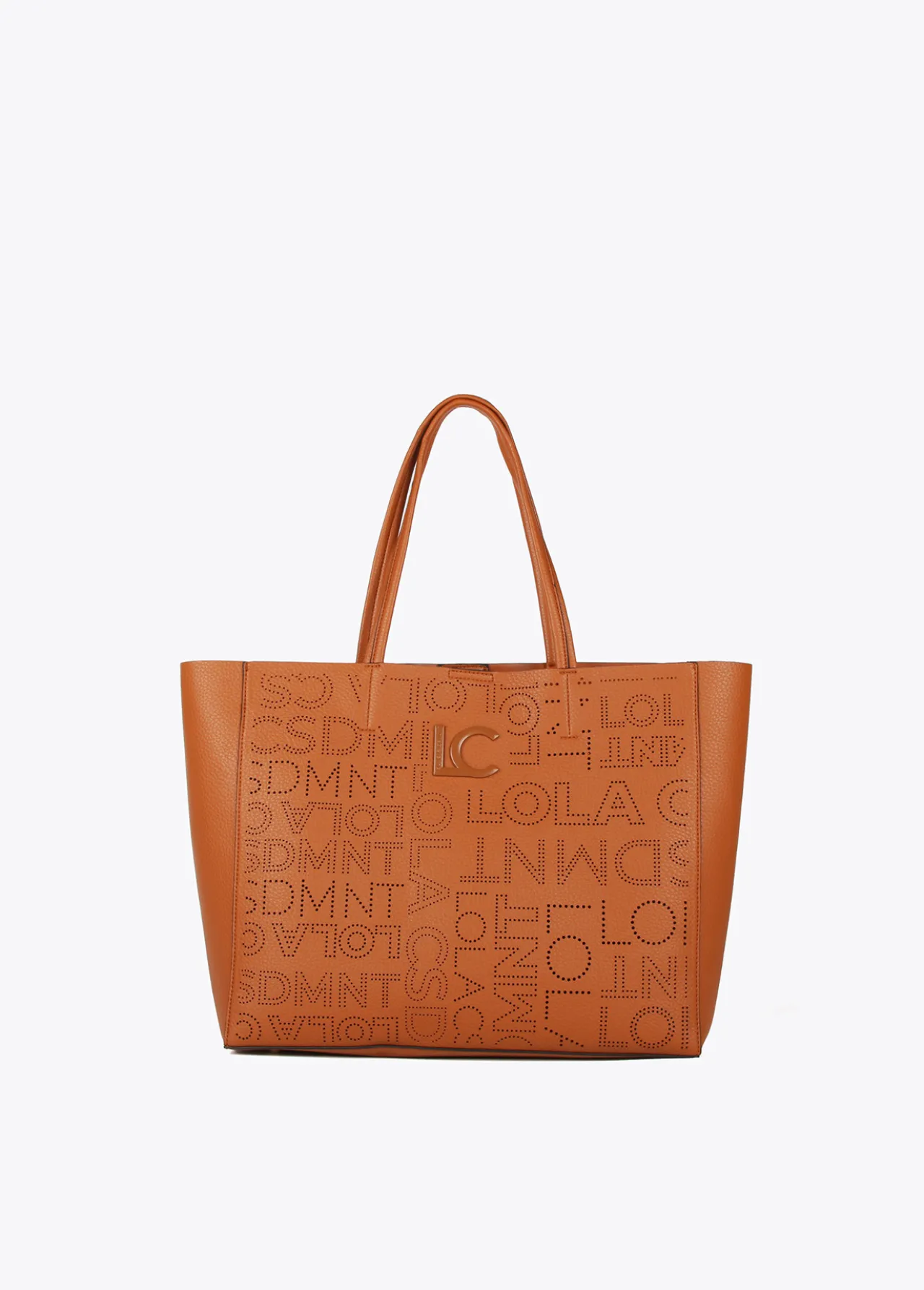 shopper_logo_troquelado_0-3.webp Lola Casademunt Bolsos Shopper | Bolsos De Hombro<Shopper logo troquelado CRUDO