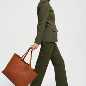 Lola Casademunt Bolsos Shopper | Bolsos De Hombro<Shopper logo troquelado CRUDO