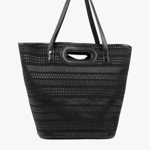 Lola Casademunt Bolsos<Shopper material trenzado NEGRO