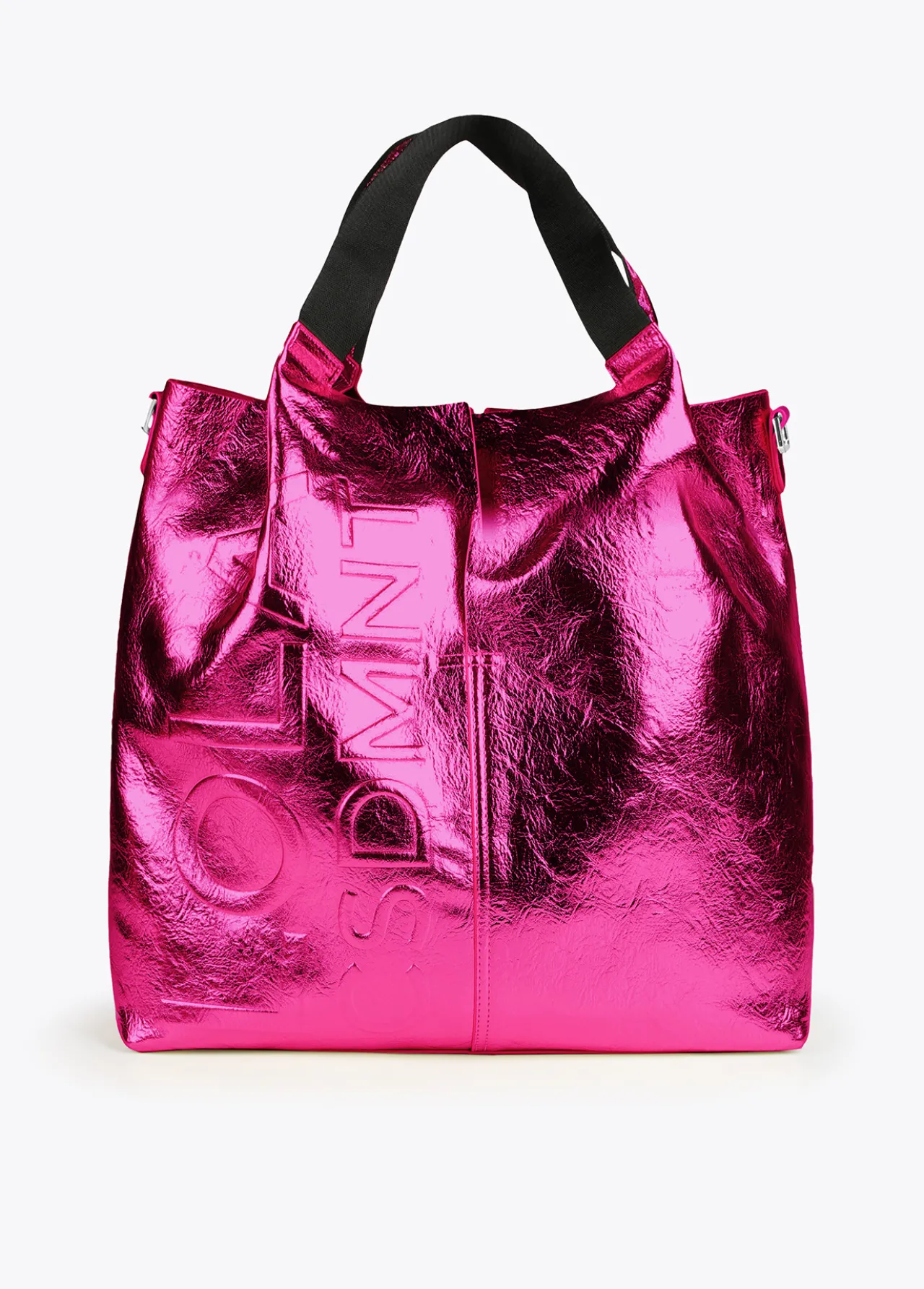 shopper_metalizado_0-3.webp Lola Casademunt Bolsos Shopper | Bolsos De Hombro<Shopper metalizado FUCSIA