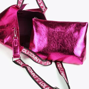 Lola Casademunt Bolsos Shopper | Bolsos De Hombro<Shopper metalizado FUCSIA