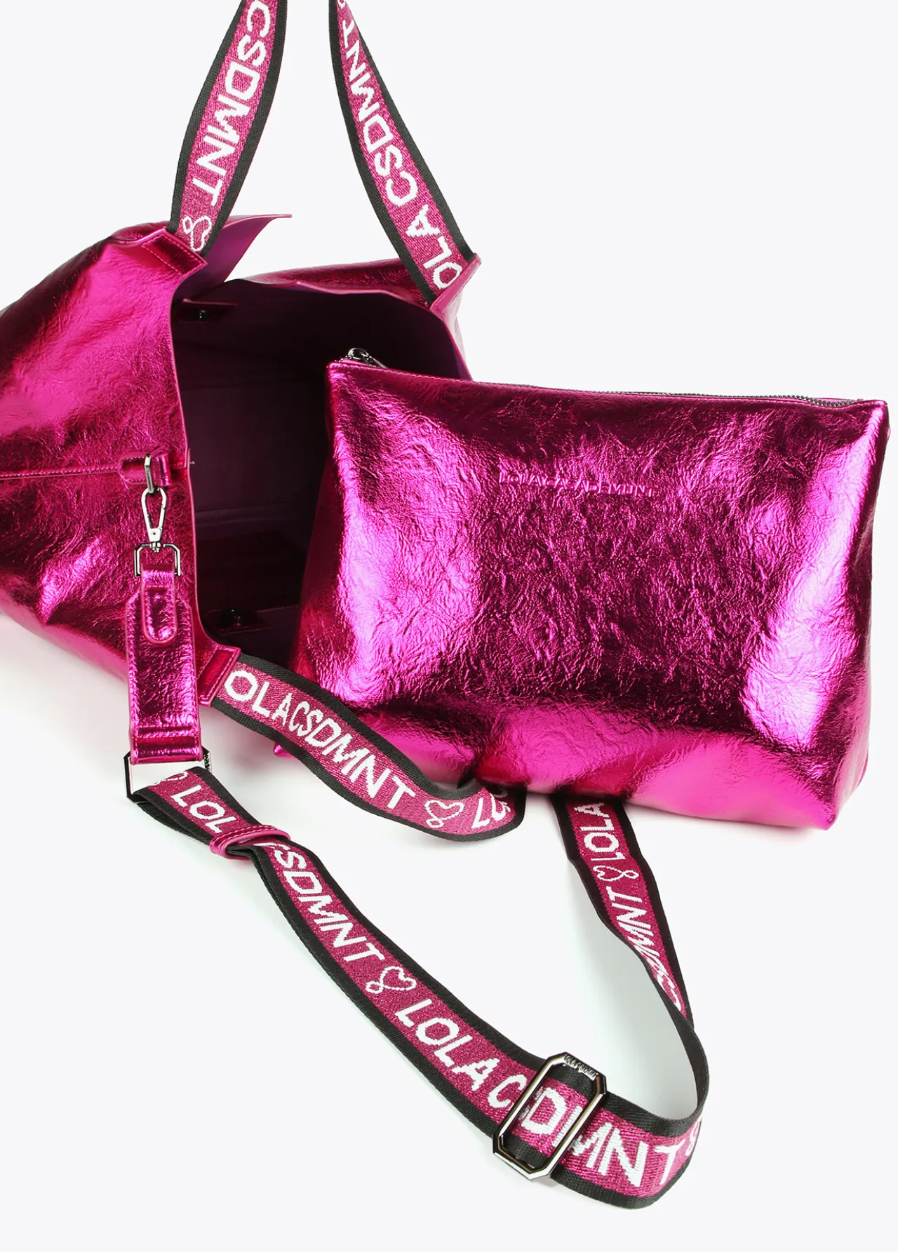 shopper_metalizado_1-3.webp Lola Casademunt Bolsos Shopper | Bolsos De Hombro<Shopper metalizado FUCSIA