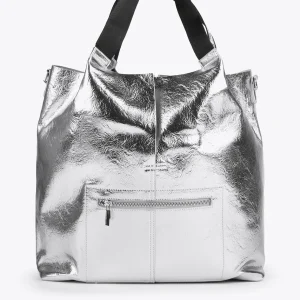 Lola Casademunt Bolsos Shopper | Bolsos De Hombro<Shopper metalizado FUCSIA