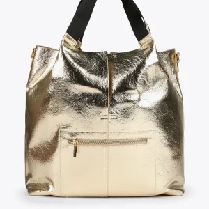 Lola Casademunt Bolsos Shopper | Bolsos De Hombro<Shopper metalizado FUCSIA
