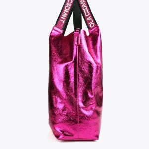 Lola Casademunt Bolsos Shopper | Bolsos De Hombro<Shopper metalizado FUCSIA