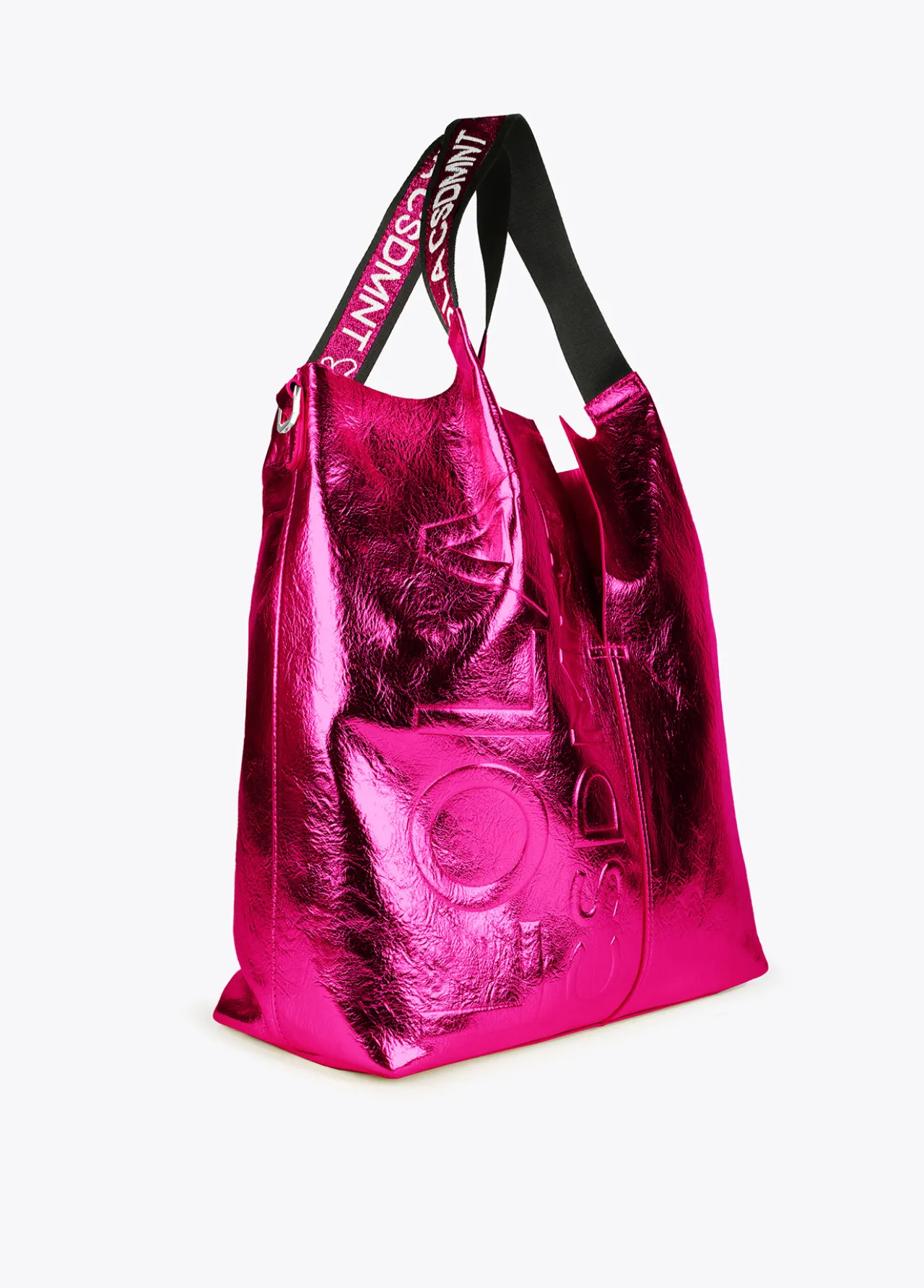 shopper_metalizado_5-2.webp Lola Casademunt Bolsos Shopper | Bolsos De Hombro<Shopper metalizado FUCSIA