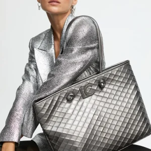 Lola Casademunt Bolsos Shopper | Bolsos De Hombro<Shopper rombos relieve GRIS