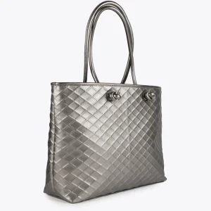 Lola Casademunt Bolsos Shopper | Bolsos De Hombro<Shopper rombos relieve GRIS