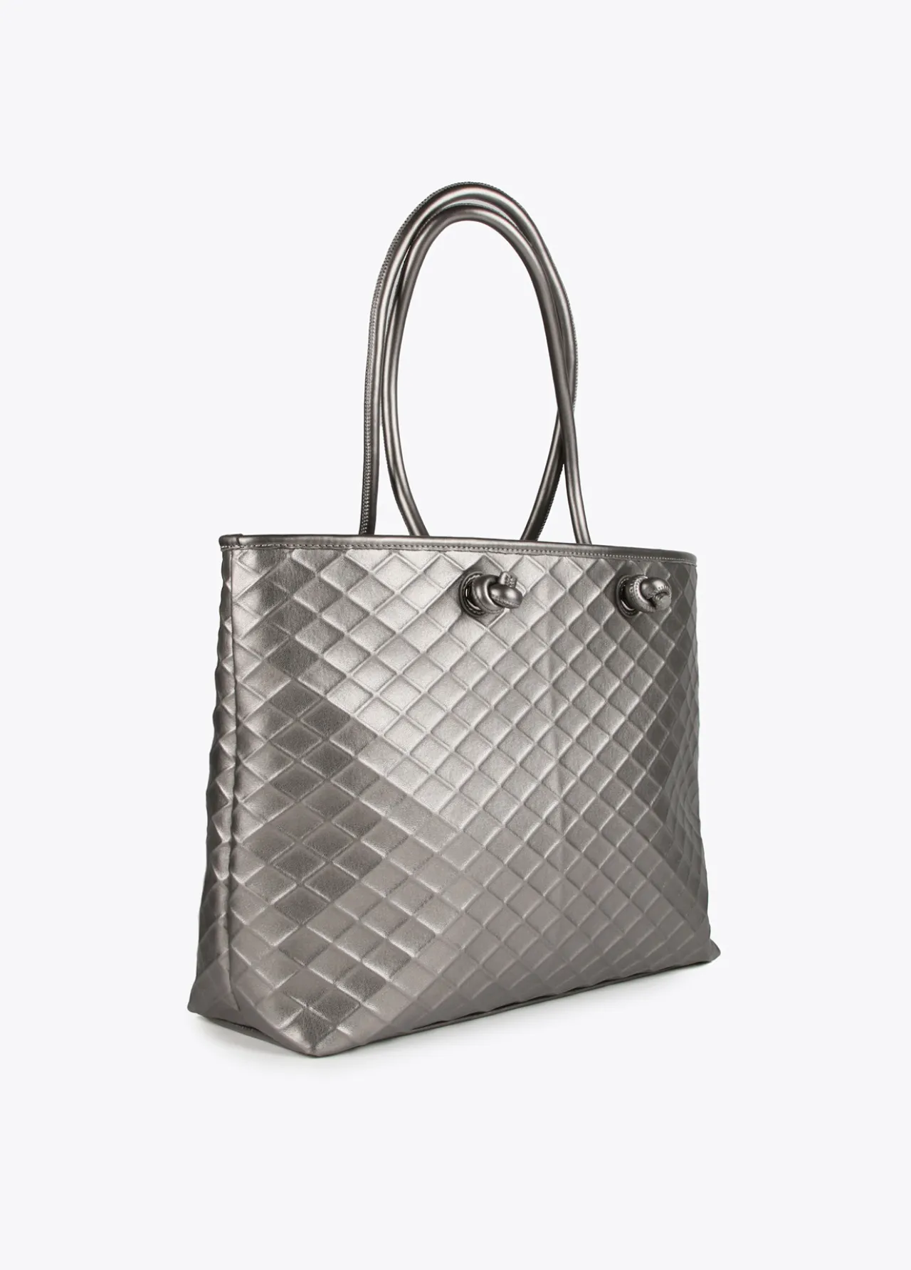 shopper_rombos_relieve_4.webp Lola Casademunt Bolsos Shopper | Bolsos De Hombro<Shopper rombos relieve GRIS