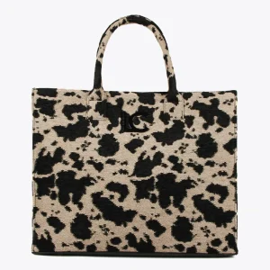 Lola Casademunt Bolsos Shopper | Bolsos Grandes<Shopper tejido animal CRUDO-NEGRO