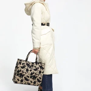 Lola Casademunt Bolsos Shopper | Bolsos Grandes<Shopper tejido animal CRUDO-NEGRO