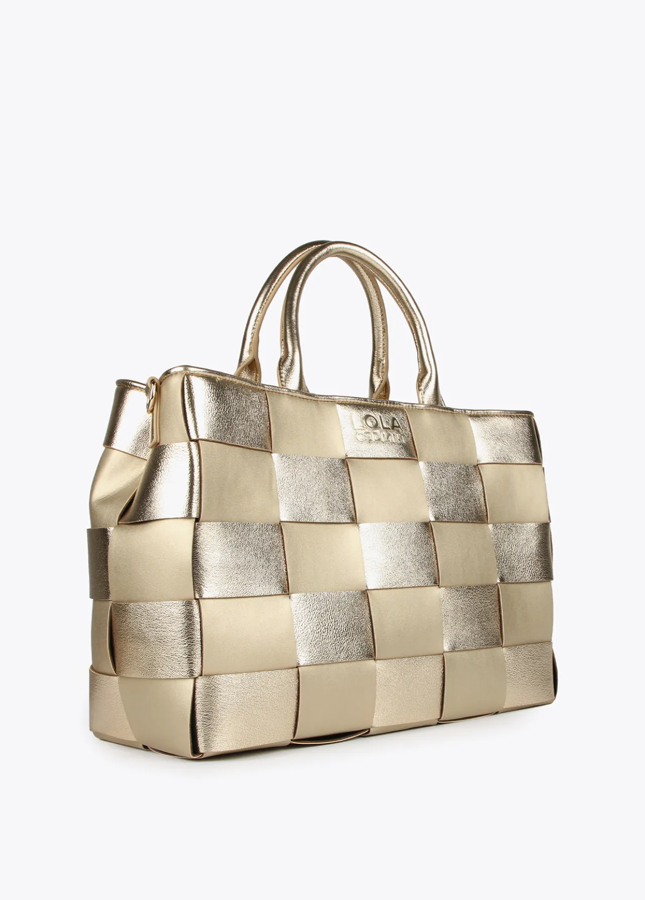 shopper_trenzado_3-1.webp Lola Casademunt Bolsos Shopper | Bolsos De Hombro<Shopper trenzado PLATEADO