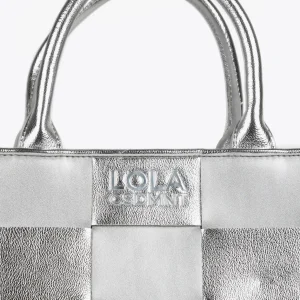 Lola Casademunt Bolsos Shopper | Bolsos De Hombro<Shopper trenzado PLATEADO