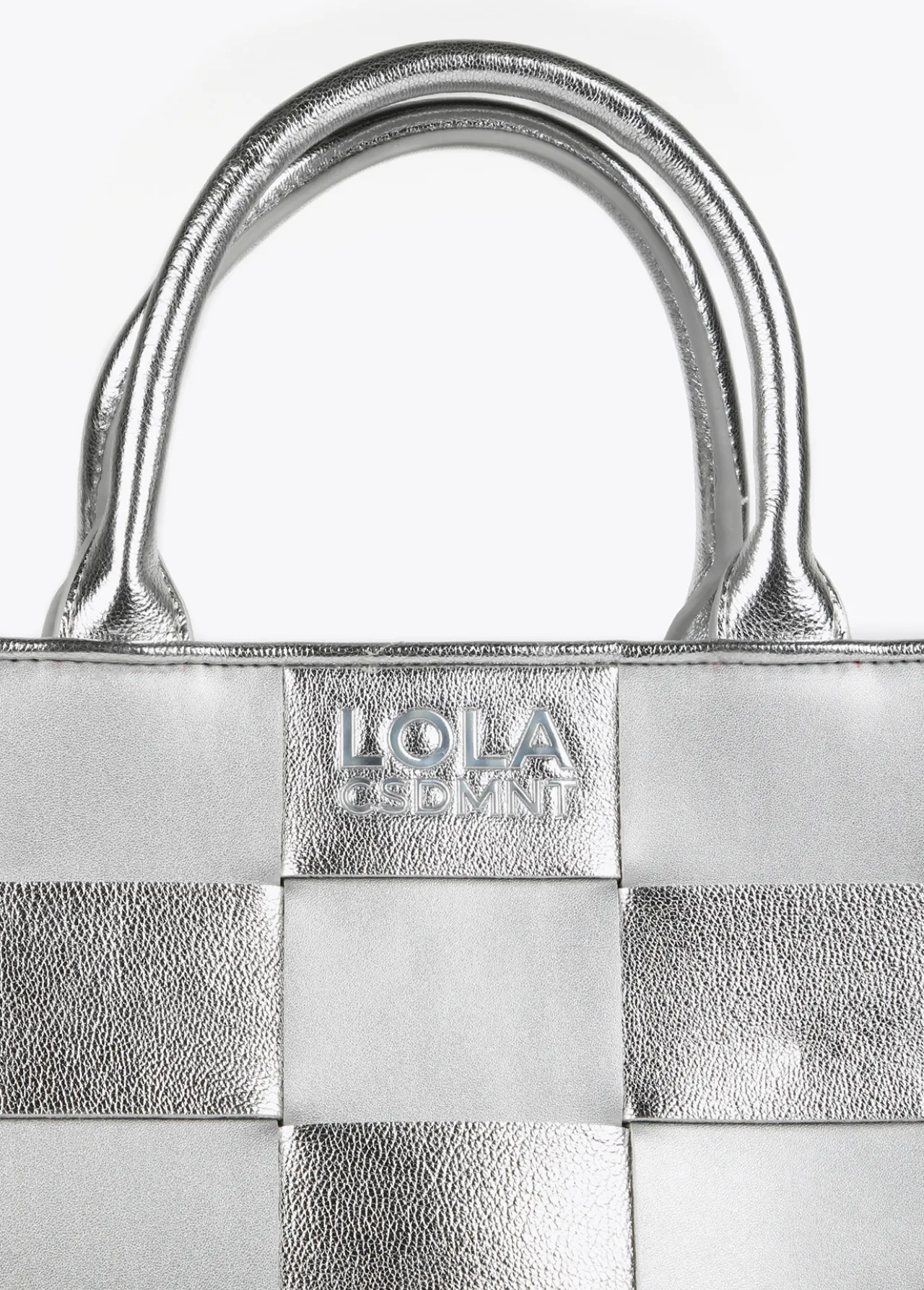 shopper_trenzado_3-2.webp Lola Casademunt Bolsos Shopper | Bolsos De Hombro<Shopper trenzado PLATEADO