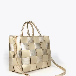 Lola Casademunt Bolsos Shopper | Bolsos De Hombro<Shopper trenzado PLATEADO